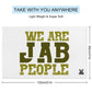 We Are Jab People Army Green Beach Towel