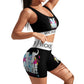 Wicked Jab Black / White 2 Piece Workout Yoga Set