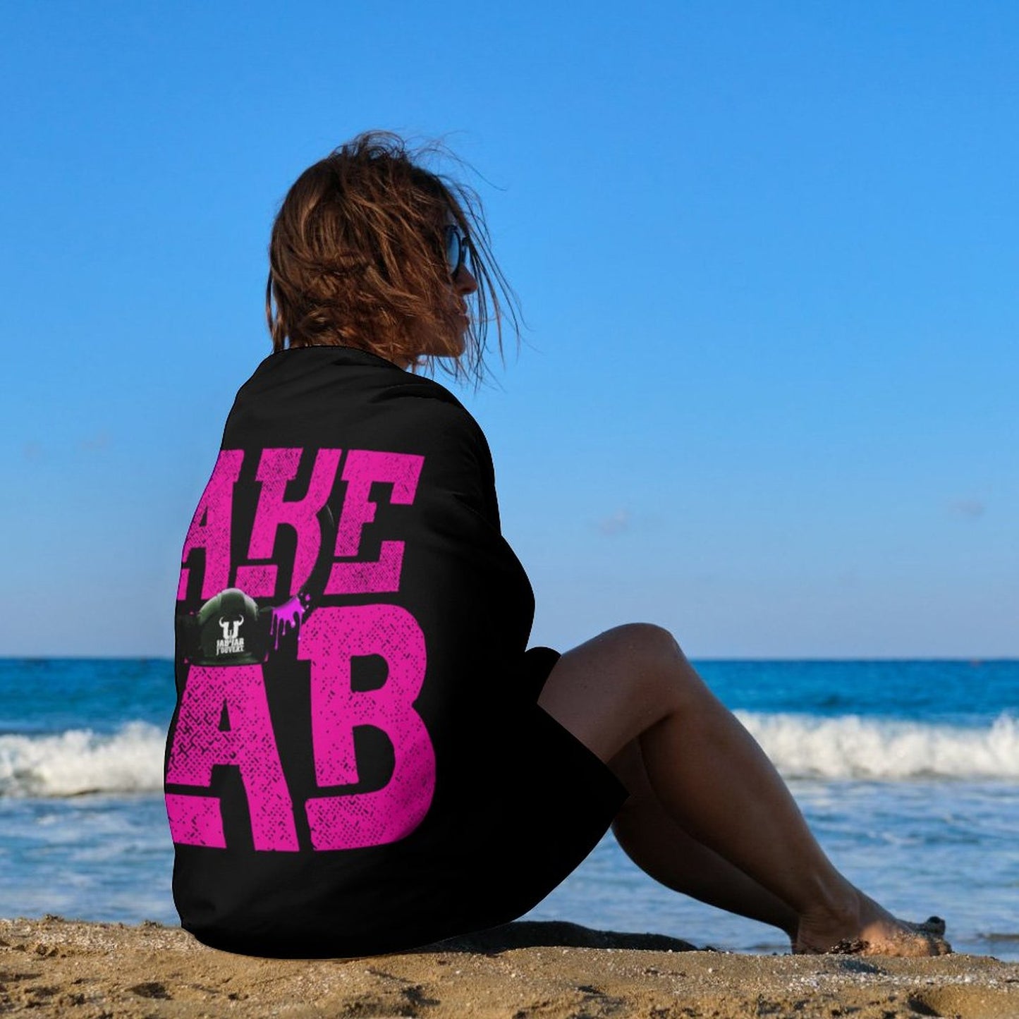 Take Jab Pink Beach Towel