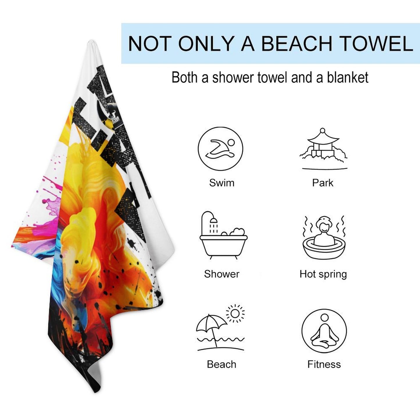 Take Jab Beach Towel Colourful