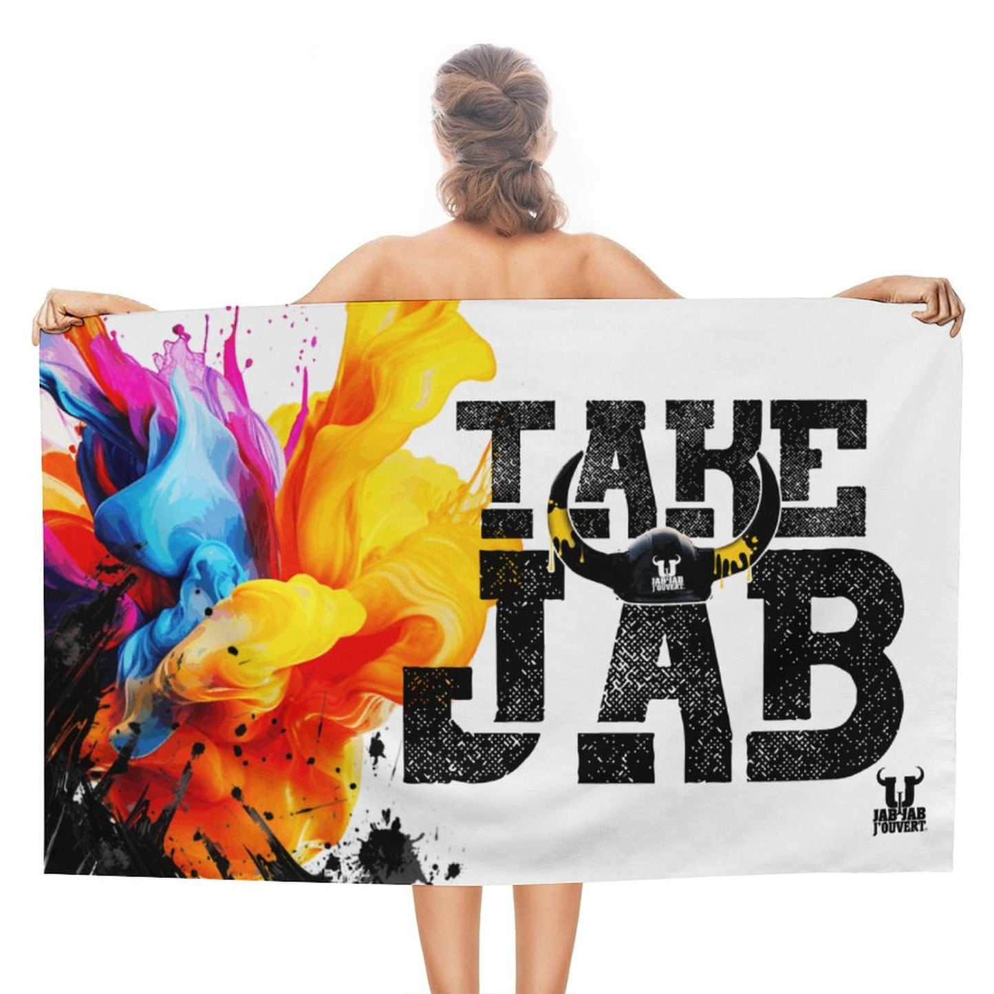 Take Jab Beach Towel Colourful