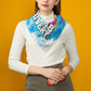 Jab Jab J' Ouvert Square Silk-Like Scarves Blue Spatter