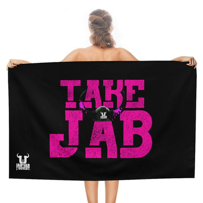 Take Jab Pink Beach Towel