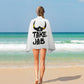 Take Jab White Beach Towel