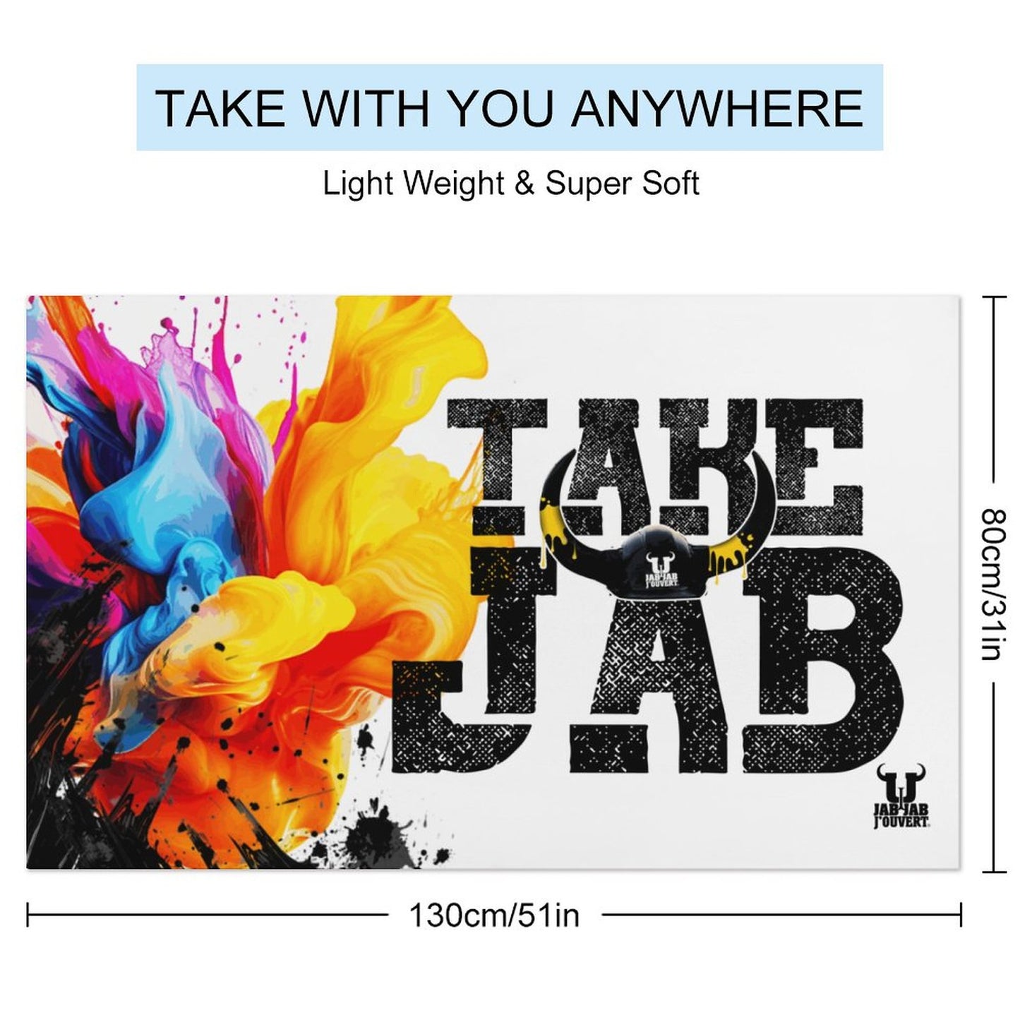 Take Jab Beach Towel Colourful