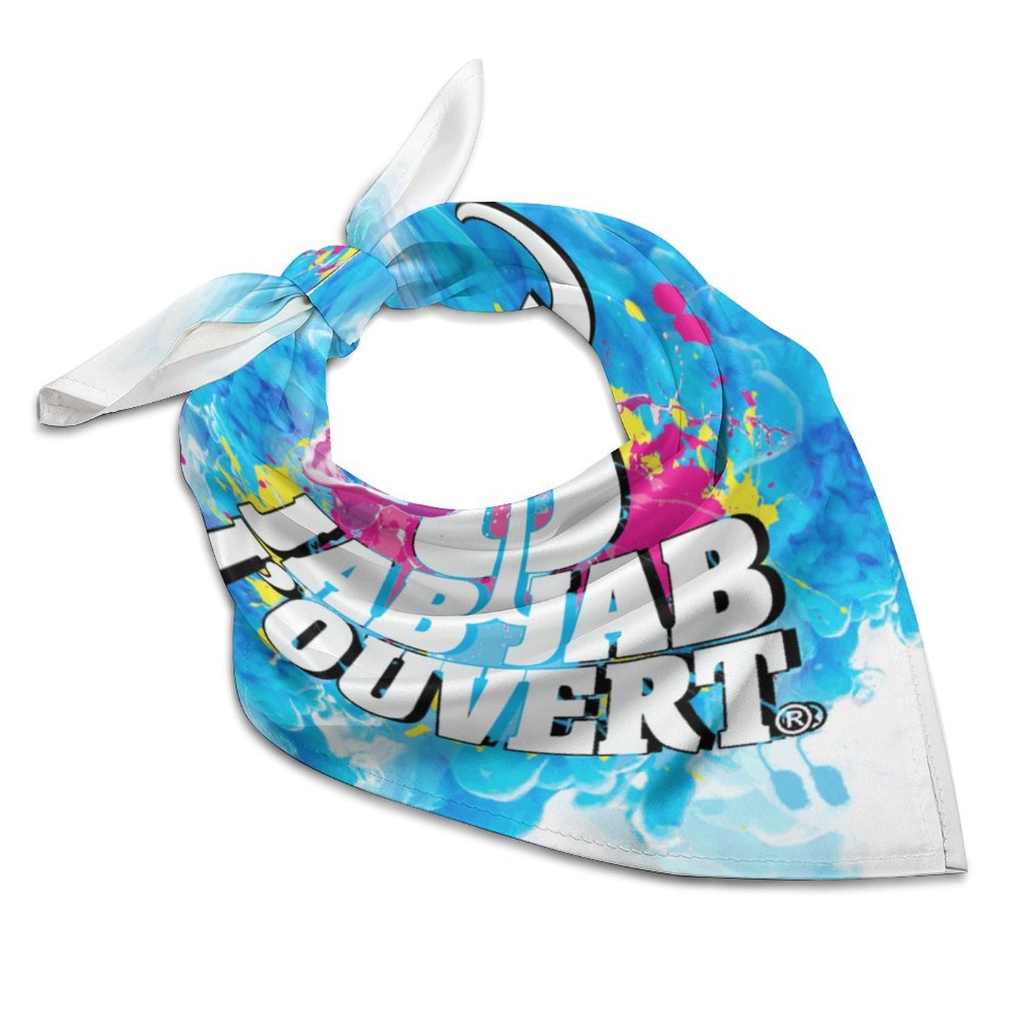 Jab Jab J' Ouvert Square Silk-Like Scarves Blue Spatter